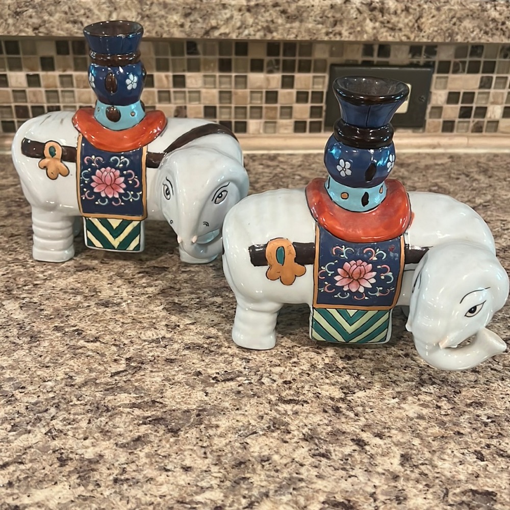 Elephant candle sticks